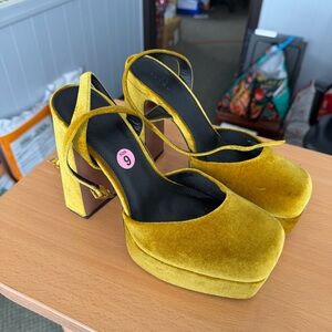 Asos Velvet Platform Heels